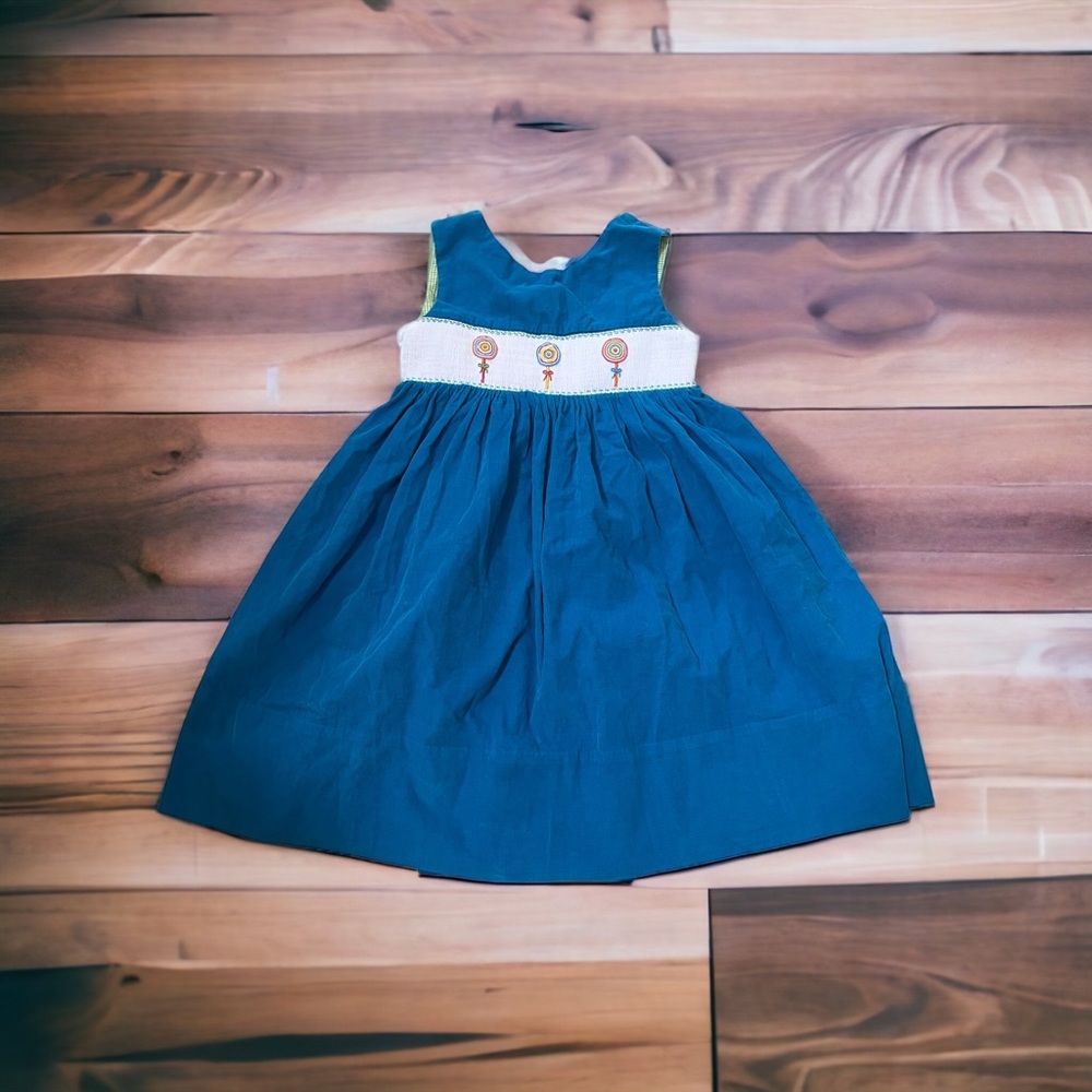 Beaux et Belles Corduroy smocked Dress